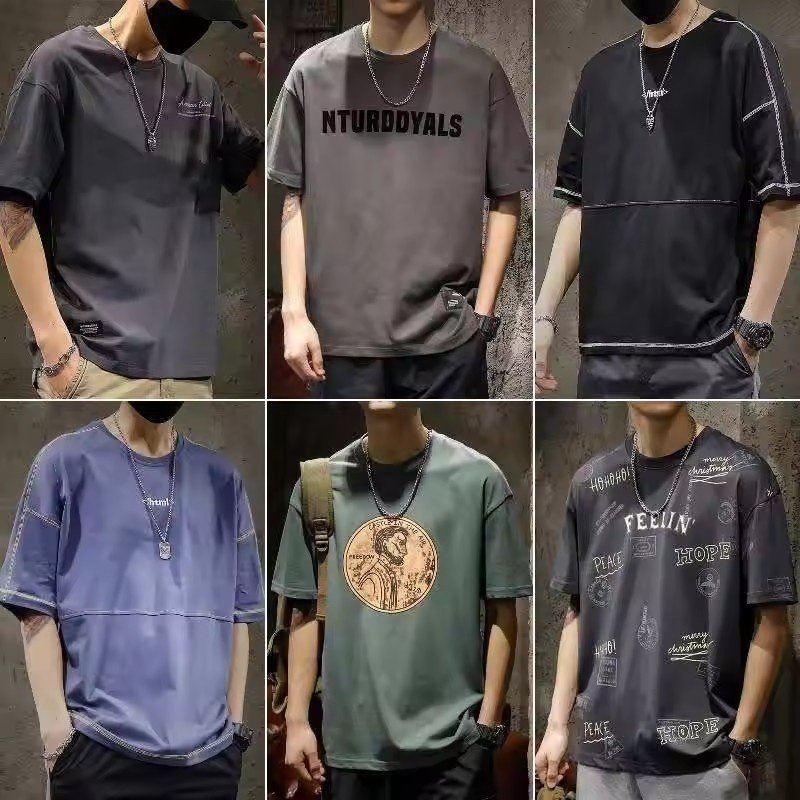 Mix and match size Color High quality 100% Cotton T-shirt Printed men's T-shirt