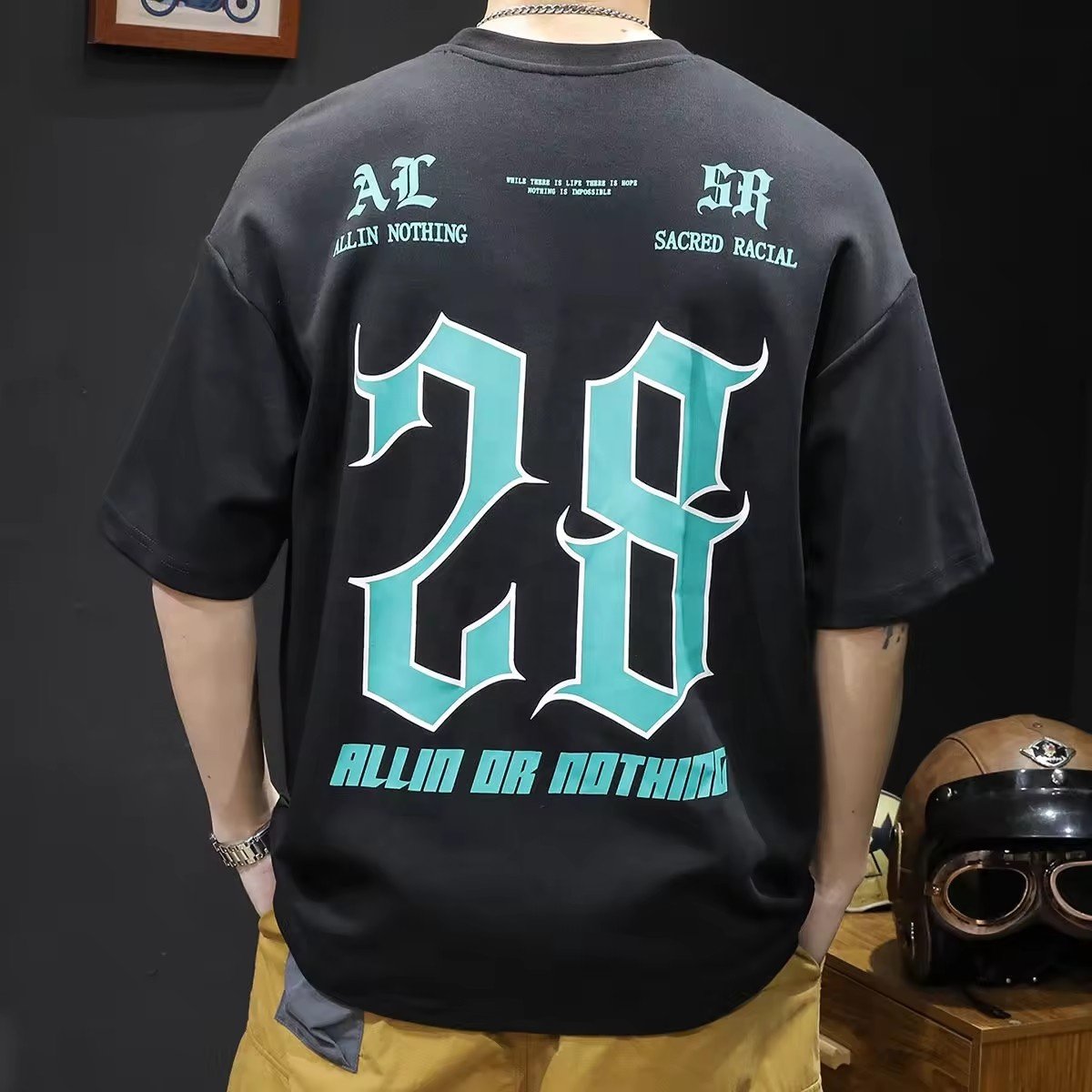 Mix and match size Color High quality 100% Cotton T-shirt Printed men's T-shirt