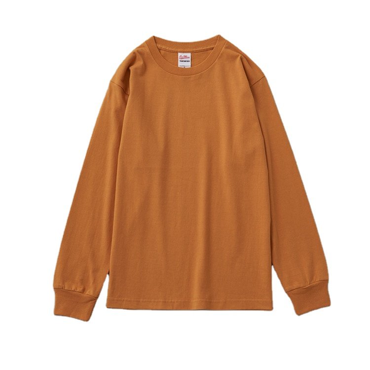 24 color 210 gsm 17s 100% cotton Men's Long Sleeve Unisex Basic Crew Neck Custom blank plain men tee t shirt T-shirts t-shirt