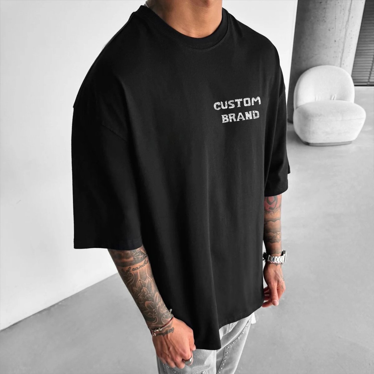 2024 high quality boxy oversized tshirt heavyweight custom t shirt for blank clothes print graphic men's t-shirts