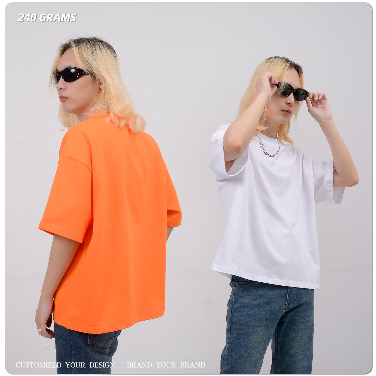 high quality cropped boxy fit men's t-shirt casual oversized tshirt blank custom t shirt for men