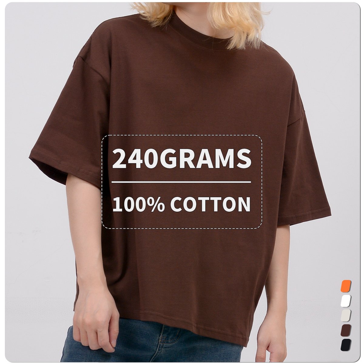 high quality cropped boxy fit men's t-shirt casual oversized tshirt blank custom t shirt for men