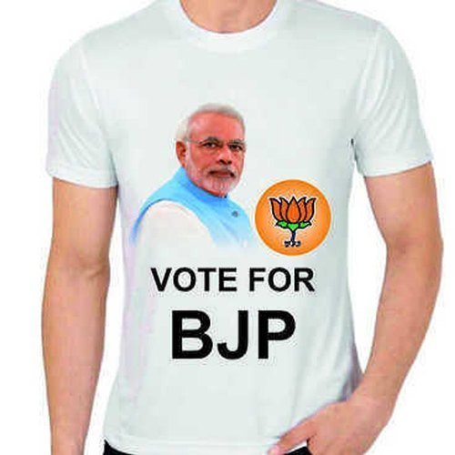 Election Campaign T Shirt for Printing Blank Men's and Women's,men Round Neck and V-neck Plain Dyed Summer Solid Pattern Adults