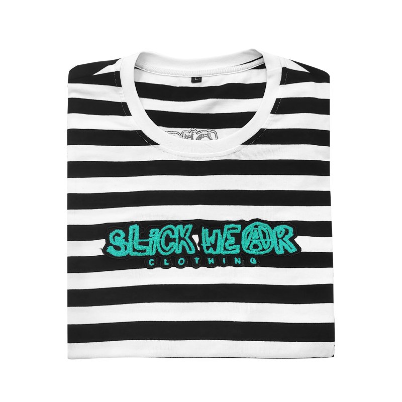 latest t shirts custom logo 100% cotton stripe oversized mens tshirts for men