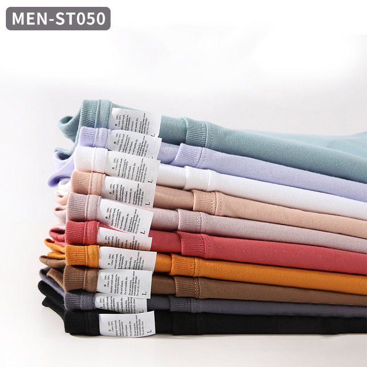 Custom Cotton O Neck T-Shirt Men's Short Sleeve Solid Color Quick Drying High Quality Plus Size Men's t-Shirts