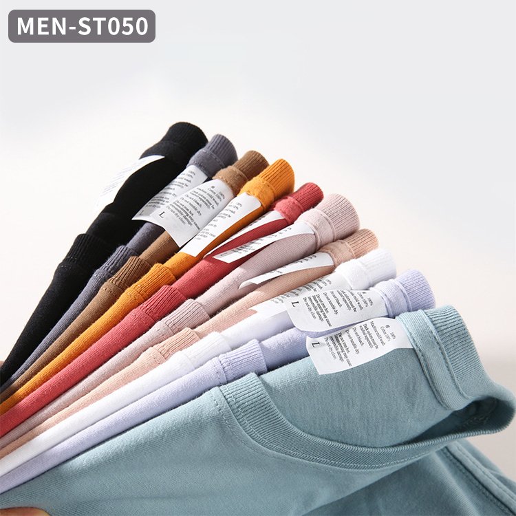 Custom Cotton O Neck T-Shirt Men's Short Sleeve Solid Color Quick Drying High Quality Plus Size Men's t-Shirts