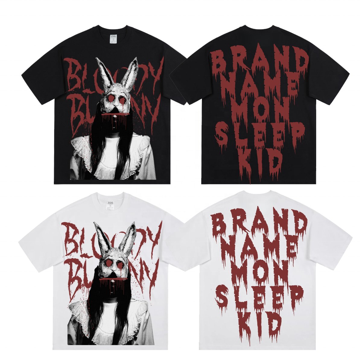 Custom Your Brand Name T-shirt High Quality 250 GSM 100%Cotton Tee Shirts Wholesale Men's Tshirt Streetwear Custom Mens T Shirt