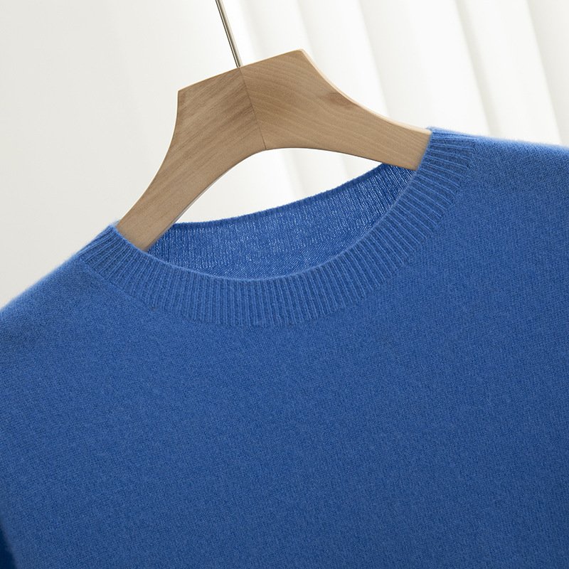 Summer Thin Knitted Short-sleeved 180gsm Sweater Men's Round Neck Short Sleeve 100 Wool Fits T-shirt