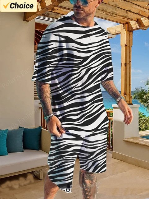 Custom Men's Casual Short Sleeve T-Shirt and Shorts Twin Set Quick Dry and Breathable Knitted Two-Piece Outfit for Sale