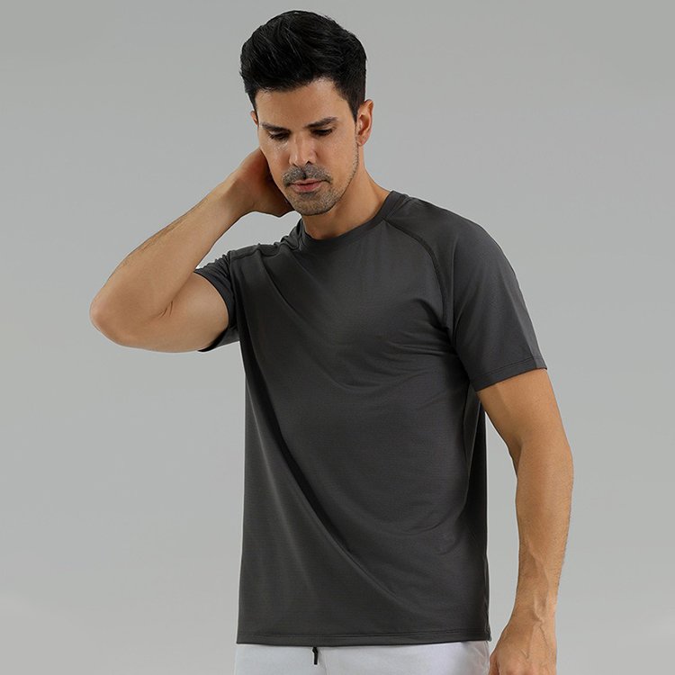 Customization Men's Sports Round Neck Short Sleeve Fitness Gym Lulu Casual Metal Vent Tech Shirts Men's t-Shirts Men's Shirts