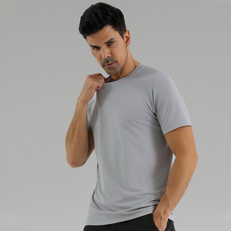 Customization Men's Sports Round Neck Short Sleeve Fitness Gym Lulu Casual Metal Vent Tech Shirts Men's t-Shirts Men's Shirts