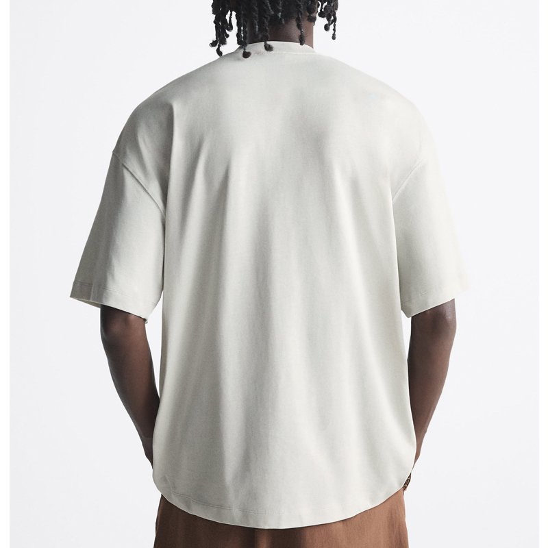 custom t shirt men's 100% cotton oversized drop shoulder heavyweight t shirt 300 gsm blank custom logo desgin men's streetwear