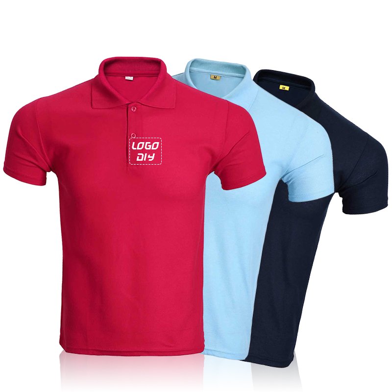 Custom Polo t-Shirts Unisex Plain 100% Cotton Wholesale Short Sleeve t-Shirts Men's Polo Shirt Blank