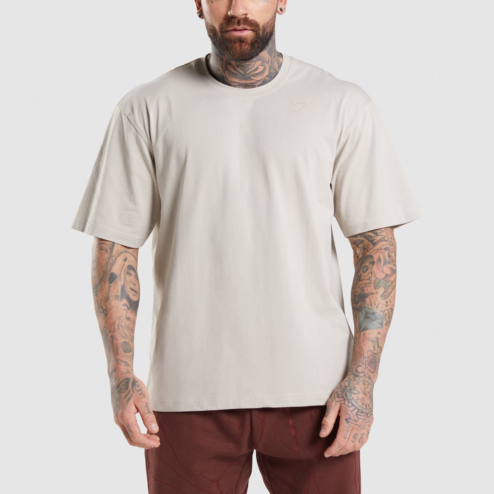 Decheng Plus Size Men's T-shirts 100% Organic Cotton Plain T Shirts Custom 300gsm Oversized Drop Shoulder T Shirt