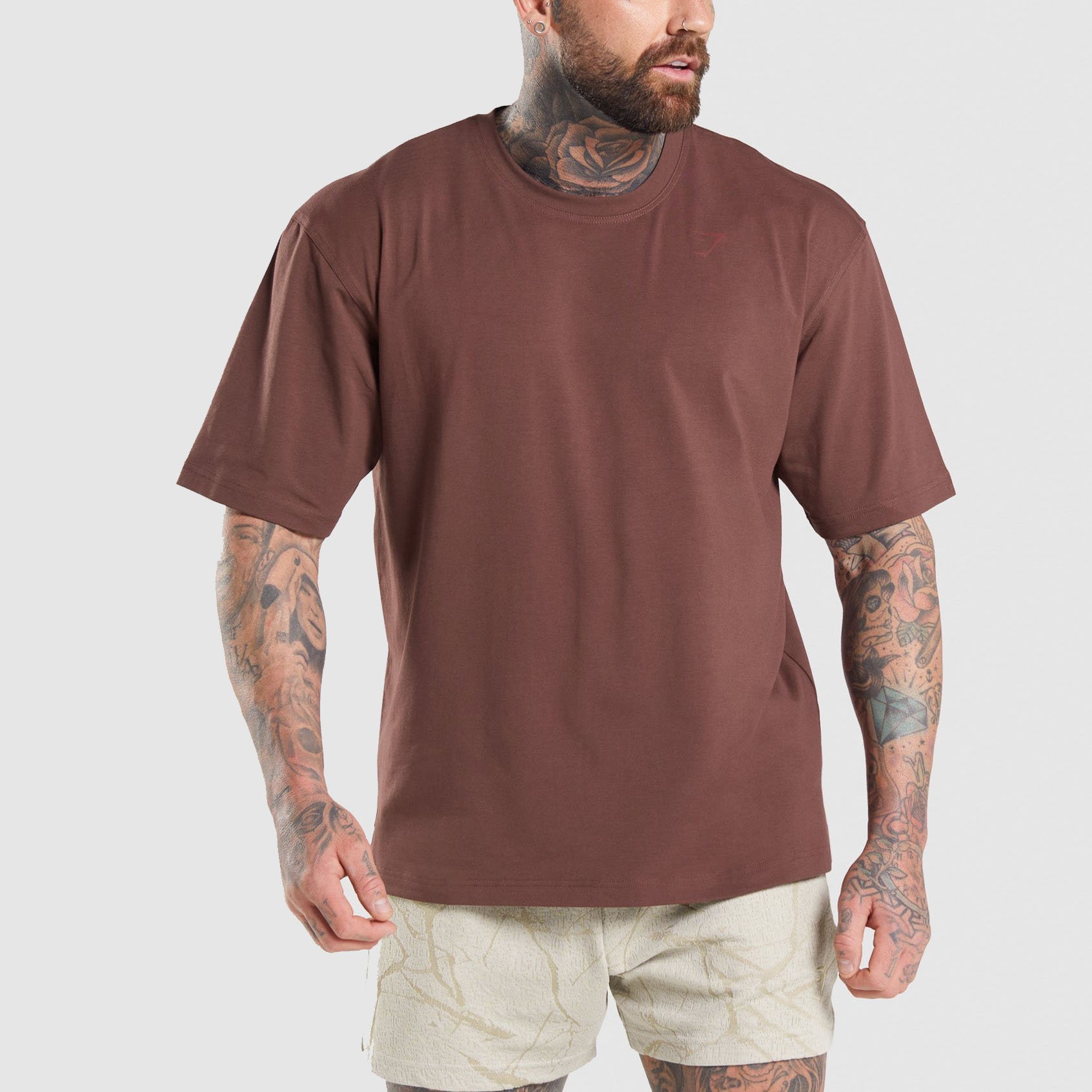 Decheng Plus Size Men's T-shirts 100% Organic Cotton Plain T Shirts Custom 300gsm Oversized Drop Shoulder T Shirt