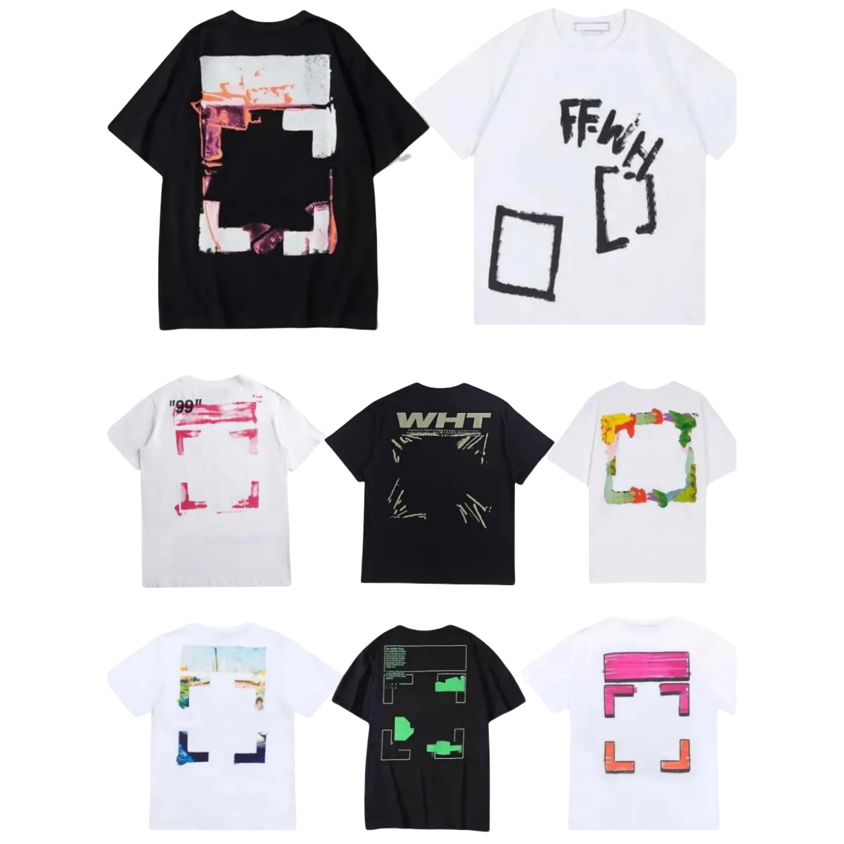 Mens T shirts designer Luxury offffes Letter Print Clothing White Women Loose Short Sleeve Tees Man Casual Cotton Men tshirts