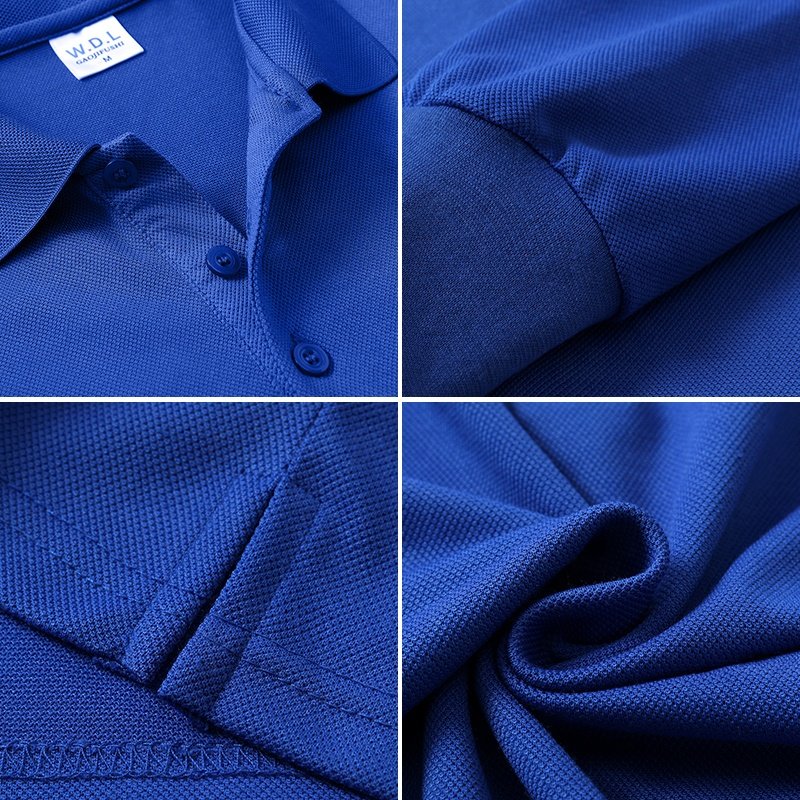 Cotton Long Sleeve Solid Color Lapel Unisex Long Sleeve Custom Embroidery T-Shirt Solid Color Men's Polo Shirt