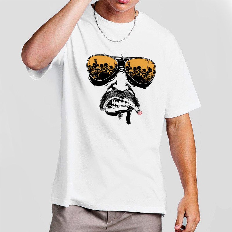 Heavyweight Cotton Polyester oversize t shirt men wholesale Sunglasses letter print graphic t shirts summer men's t-shirts