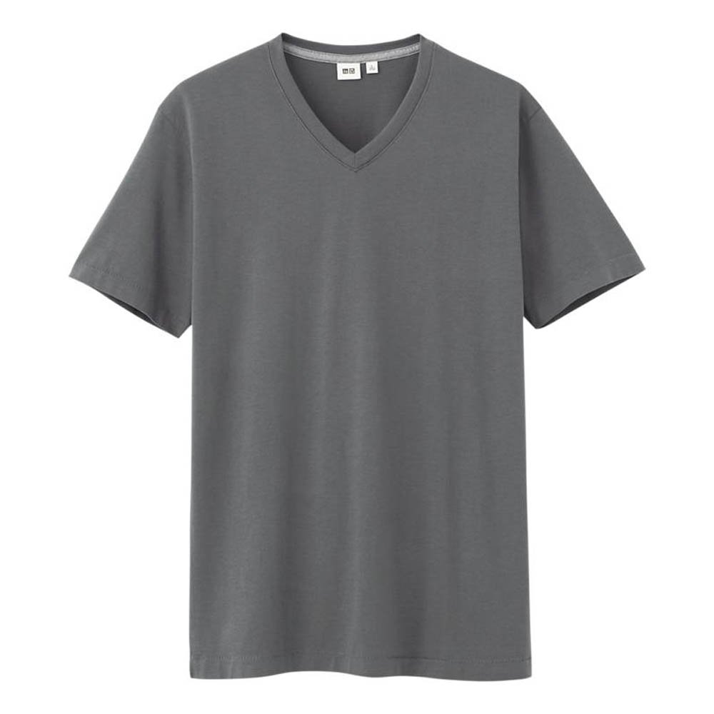 Next Level Apparel Men's Premium Cotton Blend V-Neck T Shirt Dark Heather Grey T Shirts crew neck fitness
