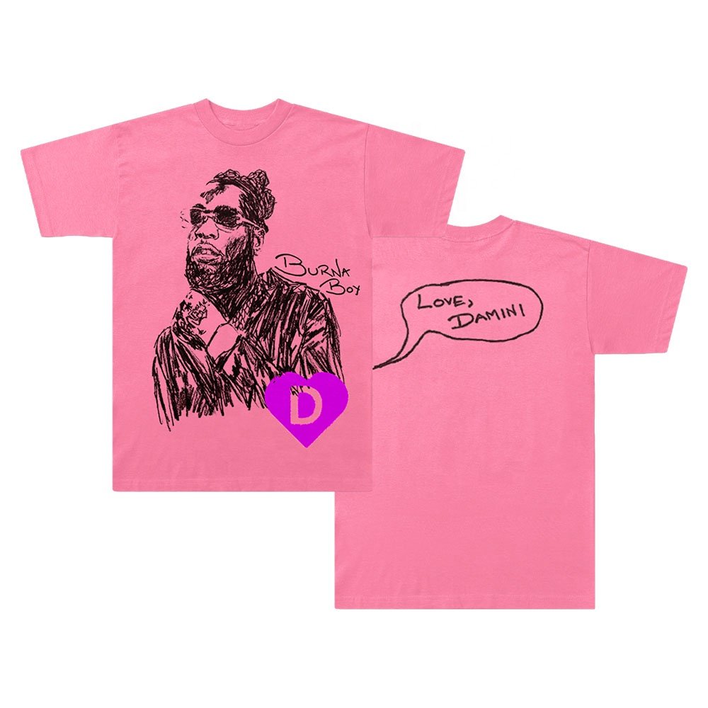 High Quality Jersey T Shirt for Men Burna Boy Plus Size round Neck Tee Casual Wear with Custom Logo Short Sleeve for Summer