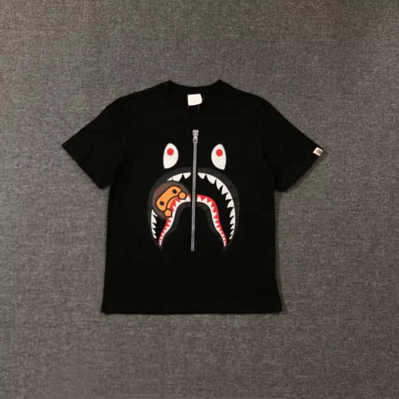 High Quality Men's BAPES T shirt 100% Cotton Ape Camouflage Cartoon Print Loose Short Sleeve O-Neck Tee