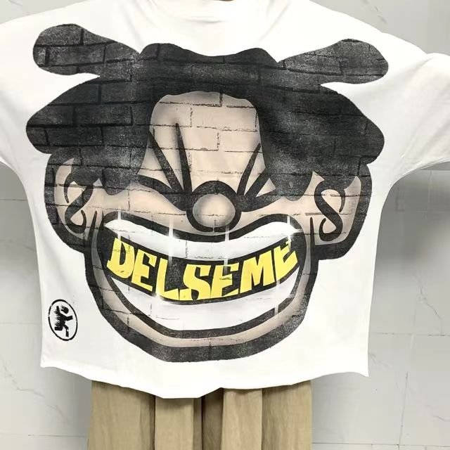 100% Cotton Men's T-Shirts Boxy Fit O-Neck High Street Style Distressed Look Short Loose 220-340 Grams Fabric Weight Blank