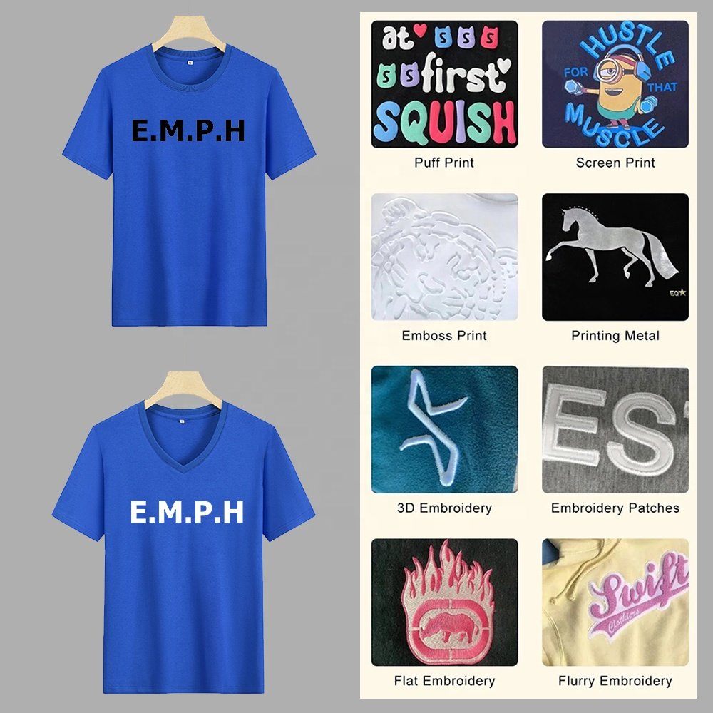 Premium Cotton Standard USA Size Oversized Tshirt Plus Size Heavy Weight Tshirts Custom Logo Printed Customize Men's T-shirts