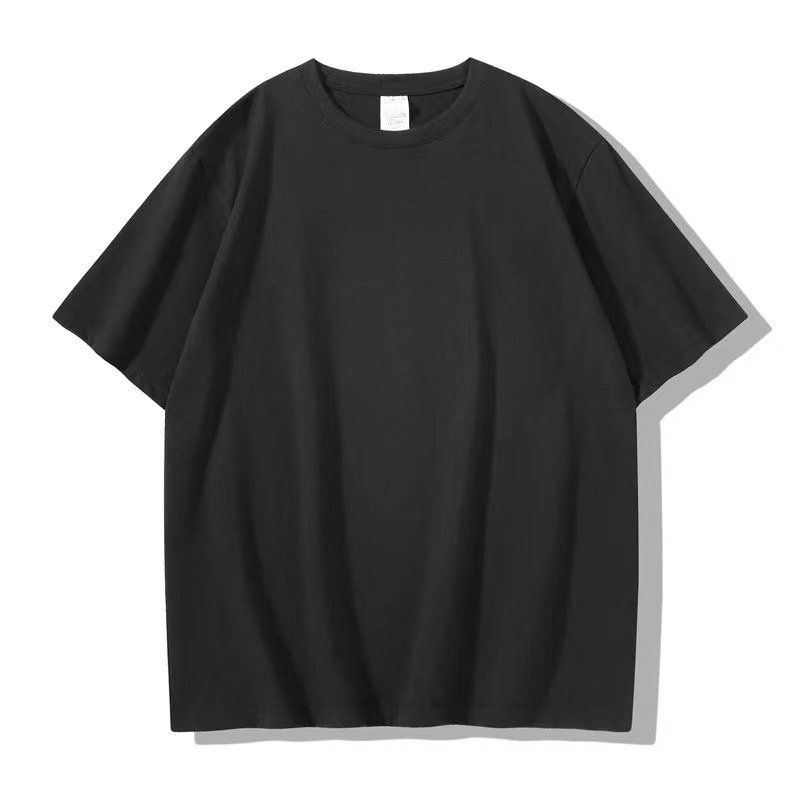 Unisex Design Print Logo Tee Shirt Men Solid Oversized Cotton Black Embroider T-shirt Wholesale Custom Men's T-shirts
