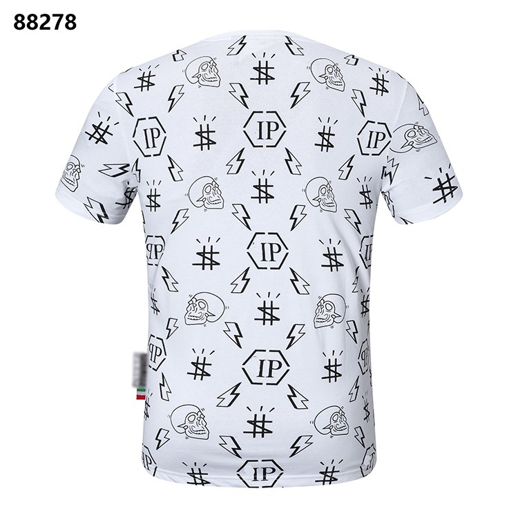 Summer cotton comfort with breathable cotton slim-fit Skull Hot Diamond Style top PLEIN Men's T-shirt