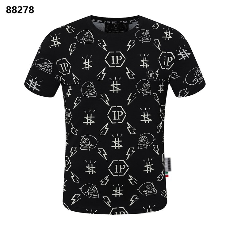 Summer cotton comfort with breathable cotton slim-fit Skull Hot Diamond Style top PLEIN Men's T-shirt