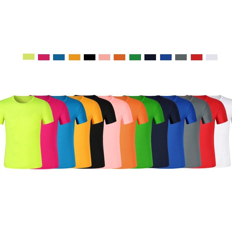Plain T Shirt Custom Logo Printing Tshirt Sublimation Men's T-shirt for Sports Cheap Blank 100% Polyester Quick Dry-Fit T-shirts