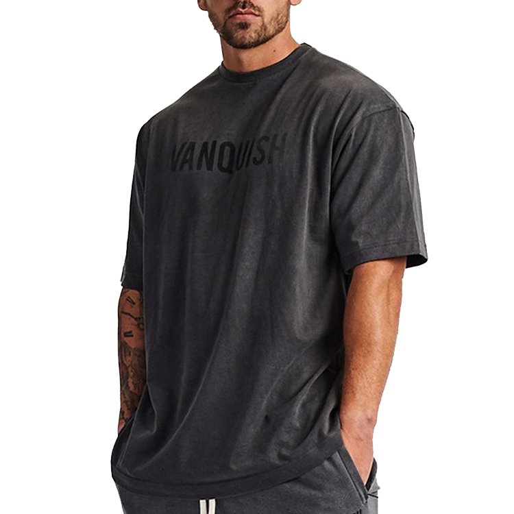 Men's T-Shirt Lightweight 220g Cotton Tee Crewneck T-Shirts For Men High Street Style Summer Wear Custom Color Men Shirts