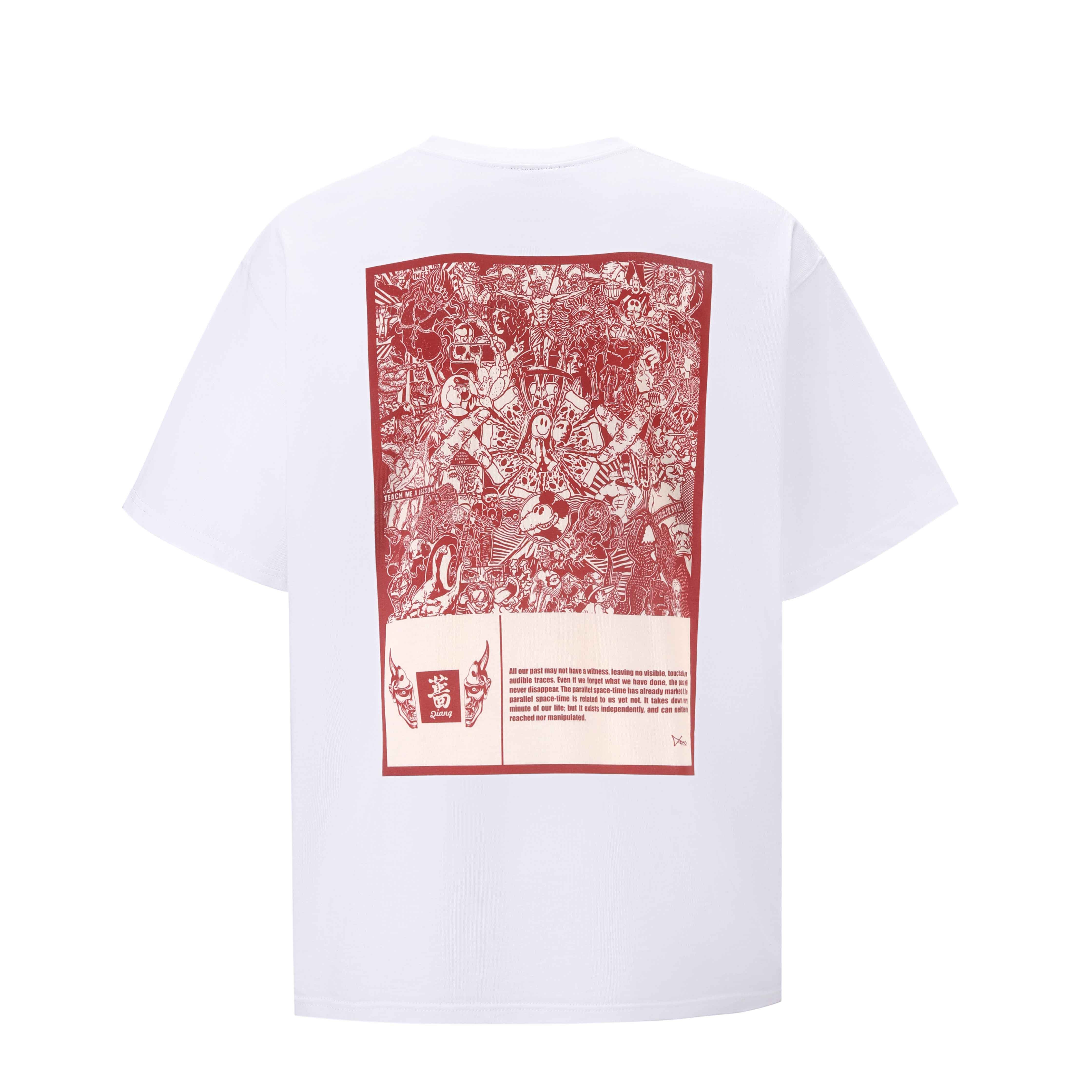 2024 new summer Qiang is coming heavyweight brand printed men's short sleeved loose T-shirt trendy and cool casual T-shirt