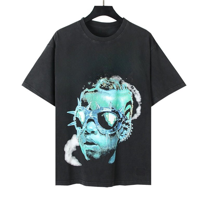Wholesale High Quality 100% Cotton 230G Print Enzyme Wash drop Shoulder Heavyweight Hiphop Oversized Custom Unisex Men's Tshirts