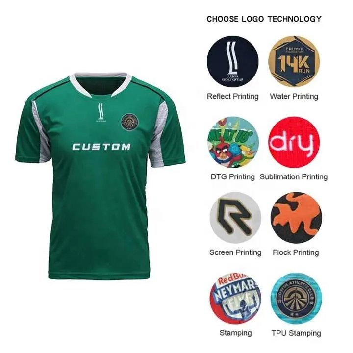 LUSON Football Team Soccer Wear For Men Sportswear OEM Server Design Soccer Uniform Custom Soccer Jersey