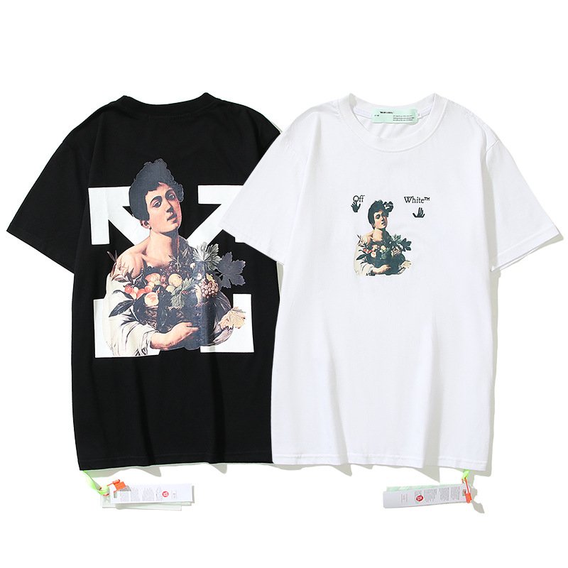 New Offs 2023 Wholesale High-quality 100% Cotton White Custom Brand Men T-shirts With Print Short Sleeve Unisex White T-shirt