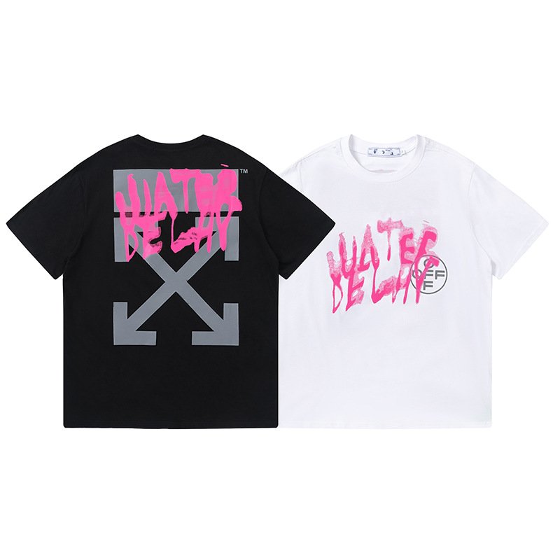 New Offs 2023 Wholesale High-quality 100% Cotton White Custom Brand Men T-shirts With Print Short Sleeve Unisex White T-shirt