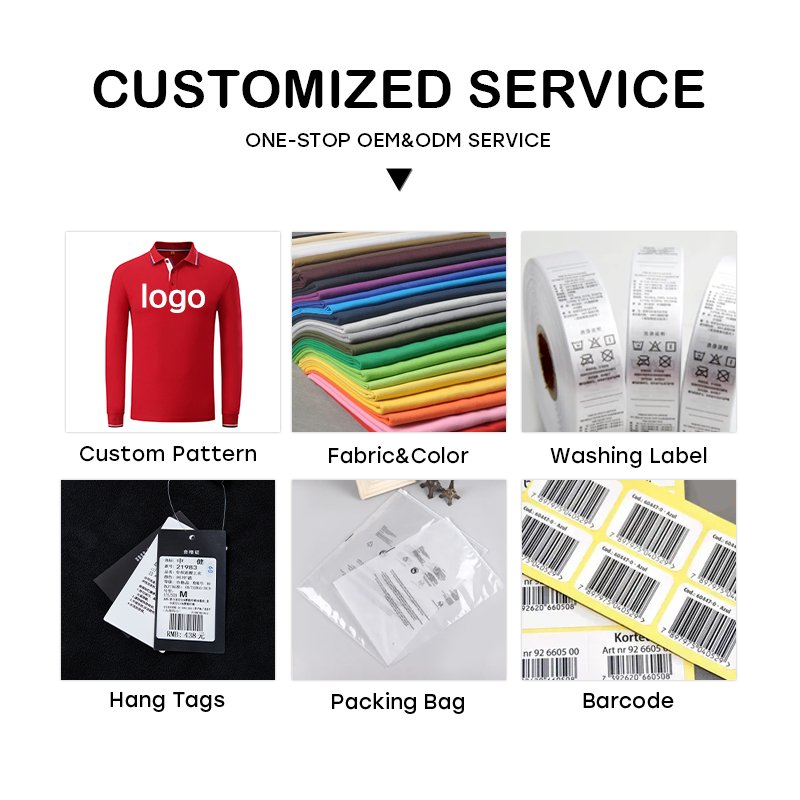 Premium Custom Embroidery Logo Golf Polo Long Sleeve Shirts Men Plain Blank Polo Jersey Men Sportswear Tshirts