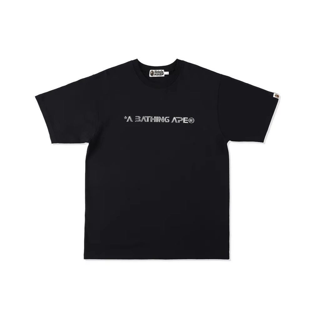 New wholesale ape man reflective T-shirt letter printing casual loose short sleeve pure cotton breathable men's T-shirt