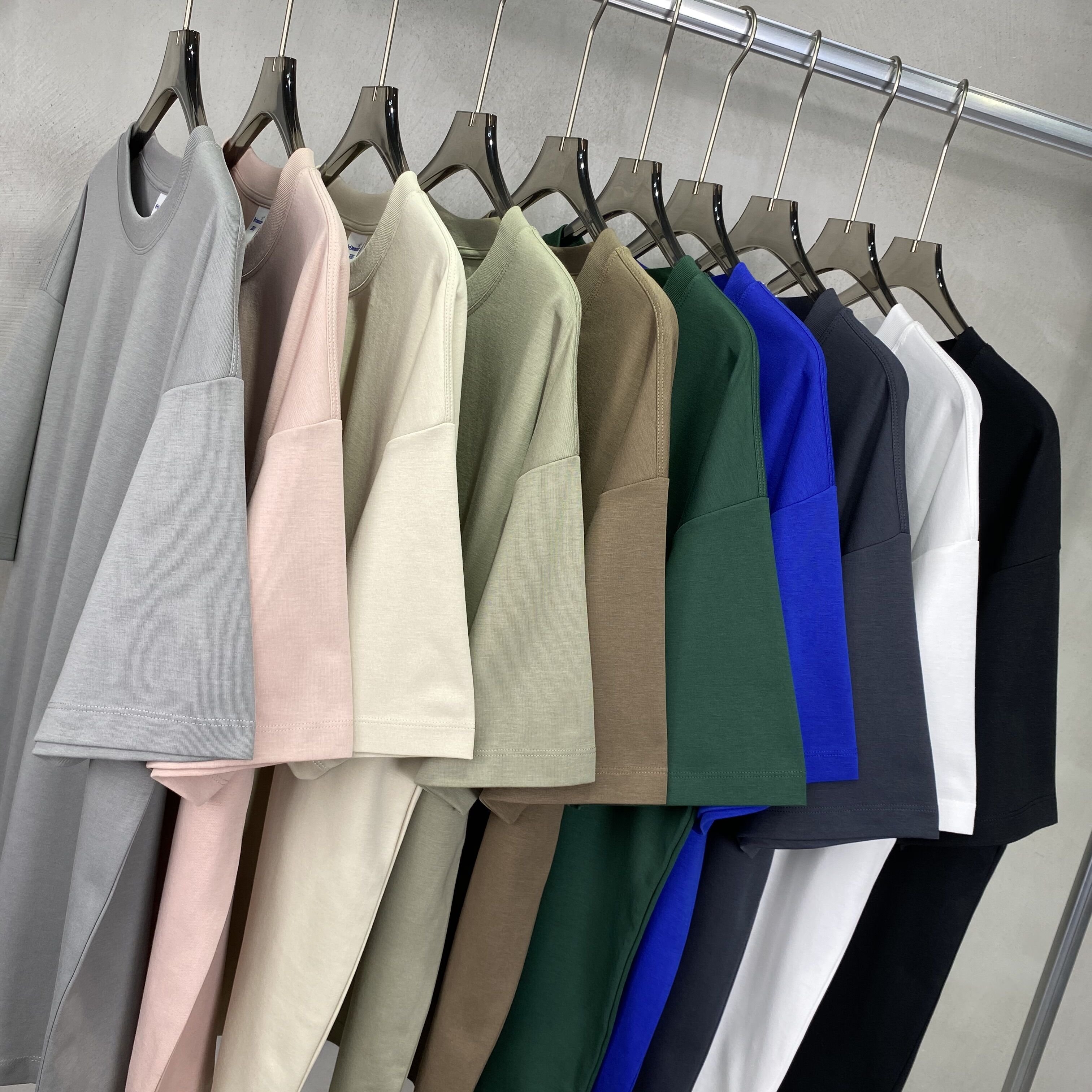 High Quality Luxury 230gsm 85% Cotton 15% Nylon Oversized Quick Drying Plain Blank White Men'S T-Shirt For Unisex