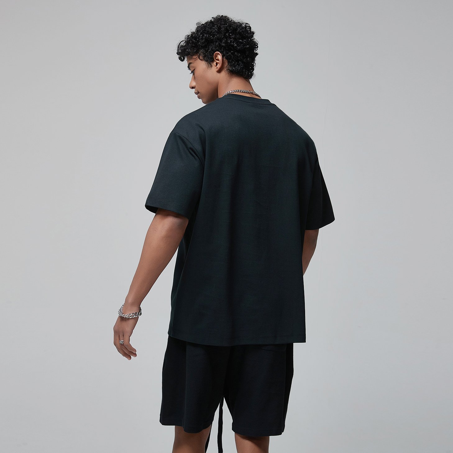 High Quality Luxury 230gsm 85% Cotton 15% Nylon Oversized Quick Drying Plain Blank White Men'S T-Shirt For Unisex