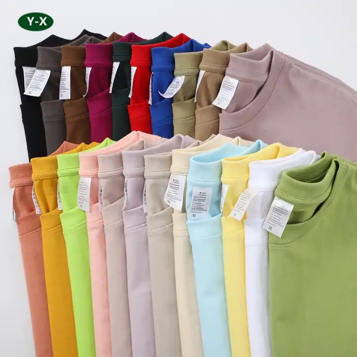 High Quality 100% Cotton Blank T-shirts Wholesale Heavyweight Oversized Tshirt Printing Custom Men's Blank T-shirts