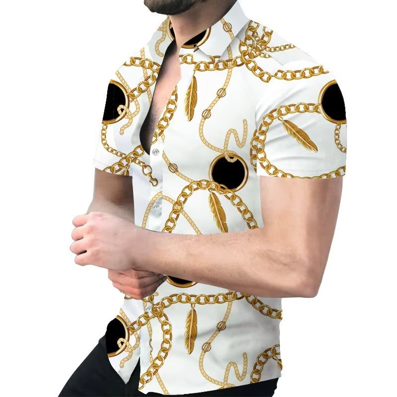 Dropshipping Factory Wholesale Printed Plus Size Men Hawaiian shirt Accept Customized Large Short Sleeve Shirts For Men