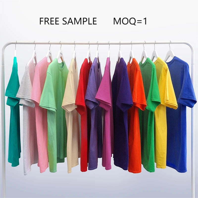 Custom Print LOGO 230G Cotton Polyester Tee Regular Fit Tshirt Blank Heavyweight T-shirt High Quality Sporty Men's T shirt