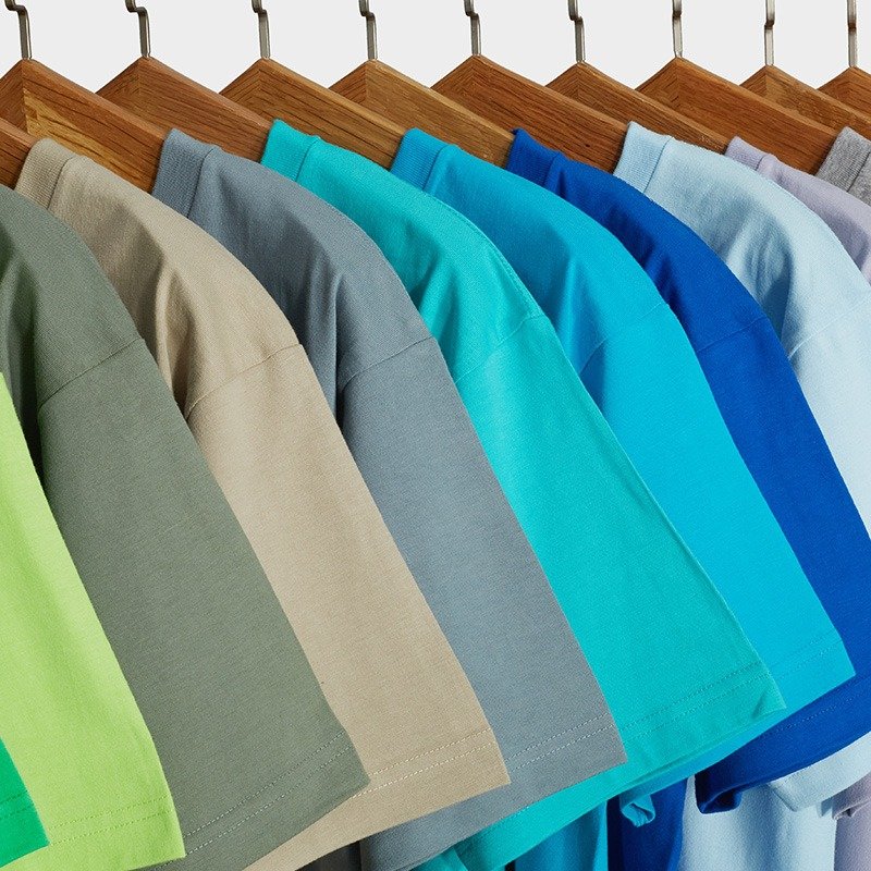 230g Cotton Heavyweight Blank Round Neck Short Sleeve T-shirt Solid Color Pure Cotton Men Women Children T shirt