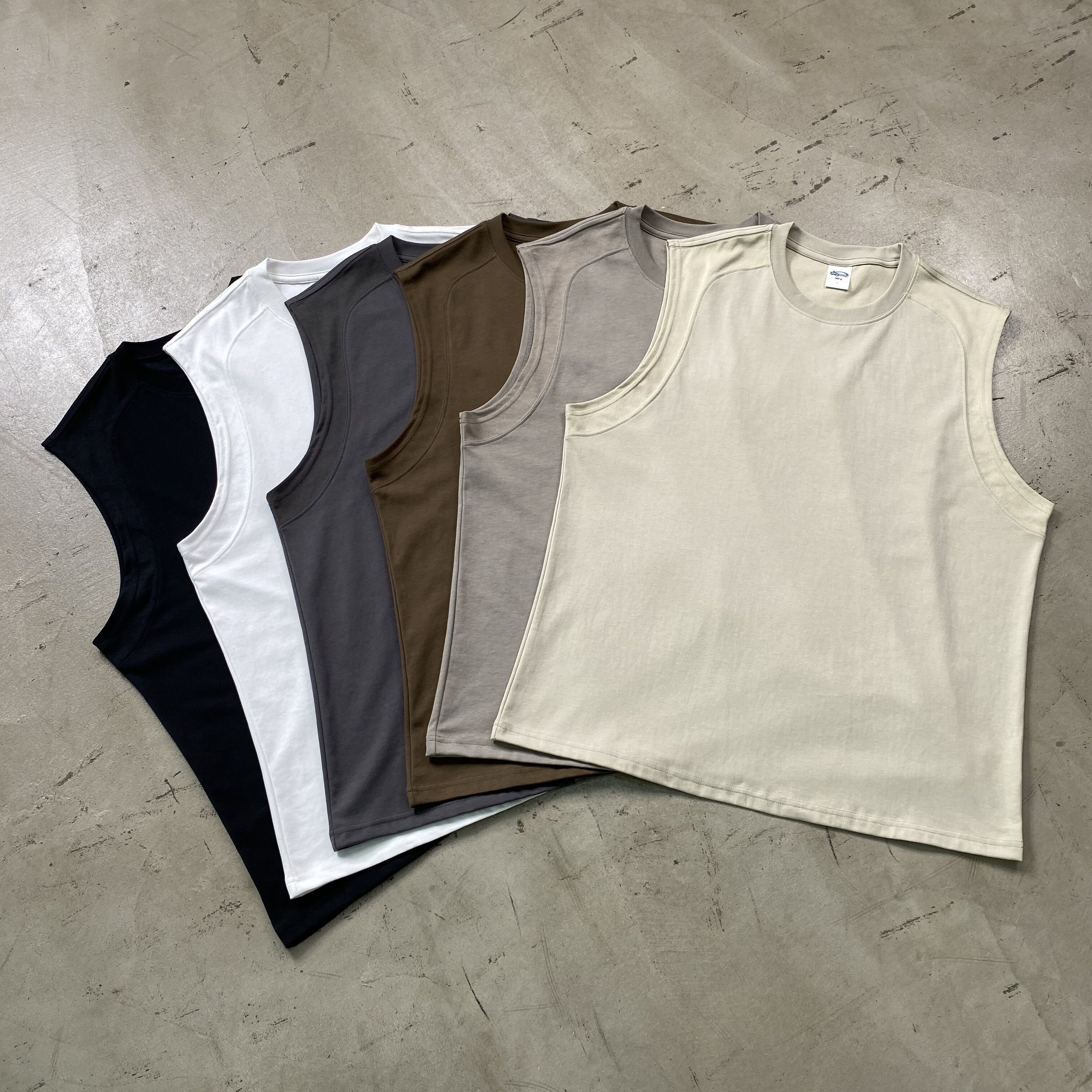 Men's custom logo Sleeveless T-Shirts casual Fitness Tank and Vest Sportswear Training Loose Tank Top
