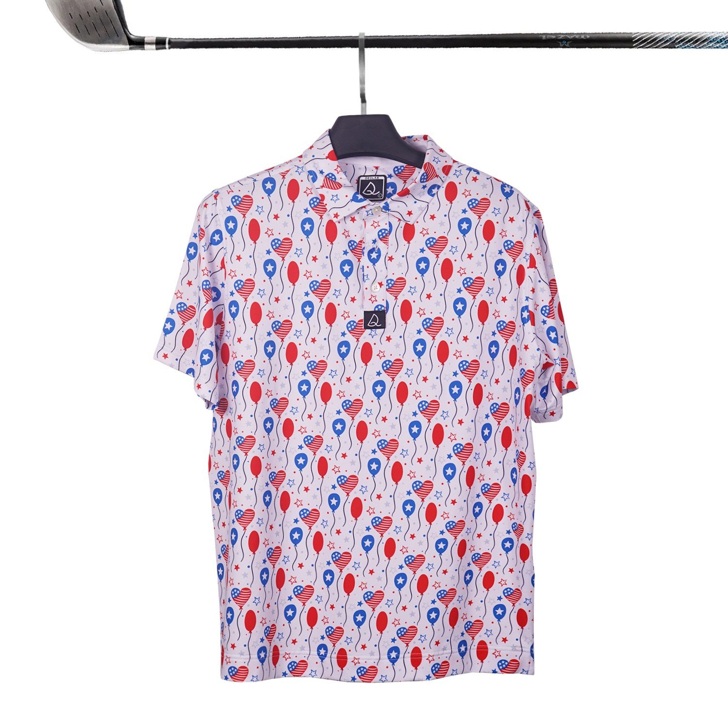 Supplier custom digital printed polo shirt moisture absorption short sleeve men's vintage printed sports shirt golf t-shirt