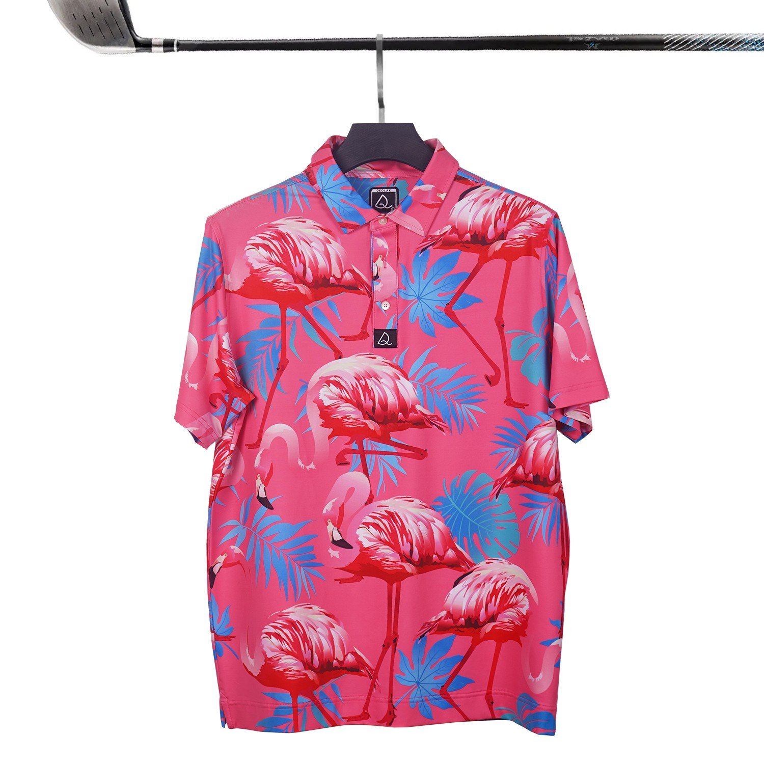 Supplier custom digital printed polo shirt moisture absorption short sleeve men's vintage printed sports shirt golf t-shirt