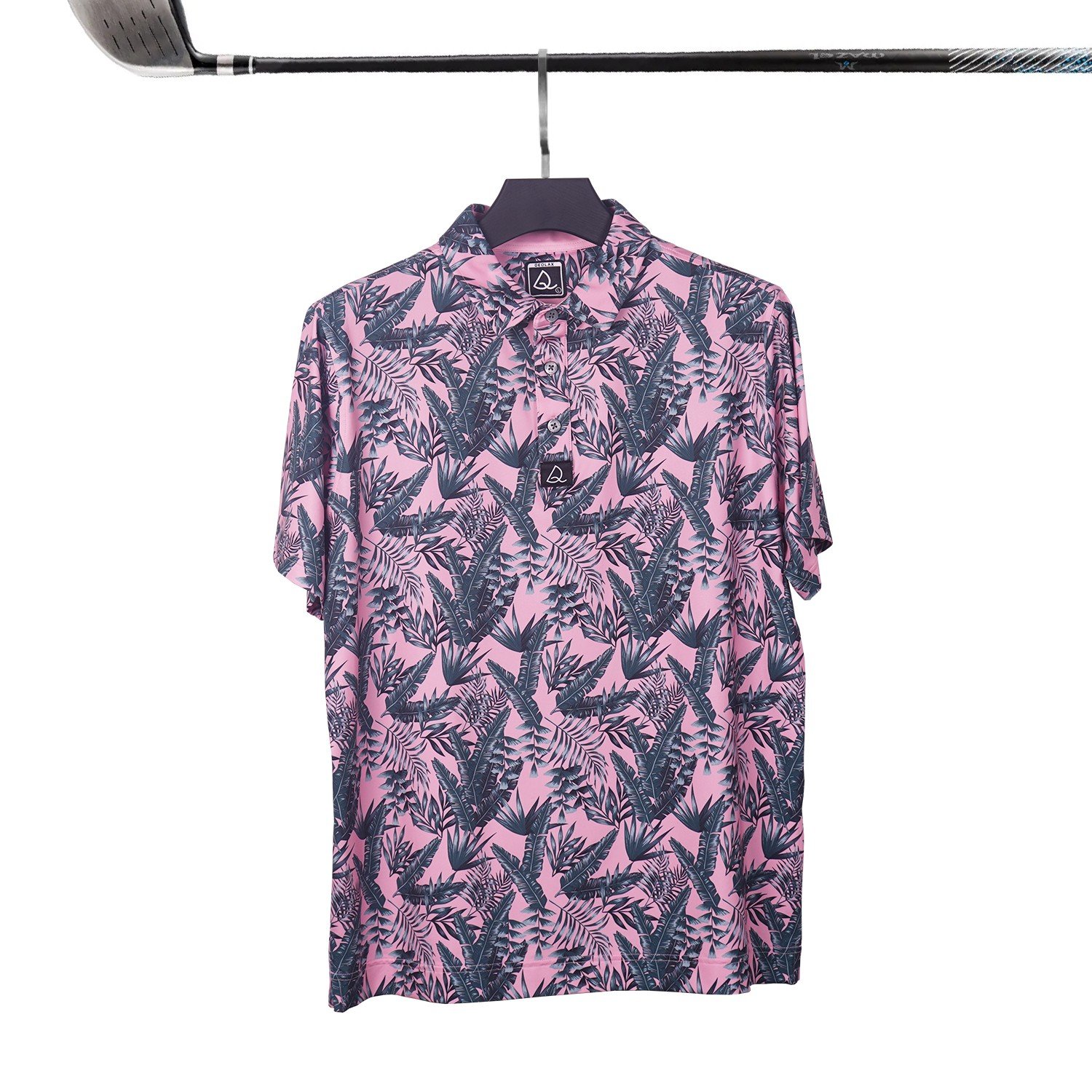 Supplier custom digital printed polo shirt moisture absorption short sleeve men's vintage printed sports shirt golf t-shirt