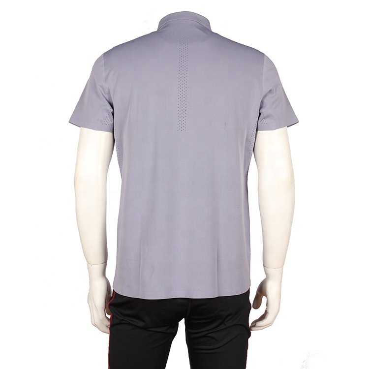 Quality Short Sleeve Men Polyester Knit Knitted Polo T Shirt Plain T-Shirts Plus Size Men'S T-Shirts